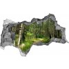 Diera 3D v stene nálepka Cesta v lese 95x73 cm