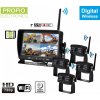 Wifi parkovacie kamery s monitorom bezdrotove s nahravaním na SD - 4x AHD wifi kamera + 7