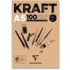 Blok Clairefontaine Brown Kraft A5, 100 listov, 90 g -