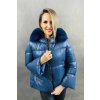 Max Original Leather Páperová bunda s kožušinou G-300 blue (42 S) - Blue - 42