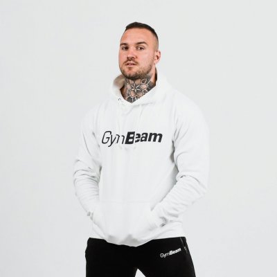 GymBeam mikina PRO hoodie white