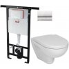 ALCADRAIN Alcadrain Jádromodul - predstenový inštalačný systém s chrómovým tlačidlom M1721 + WC JIKA LYRA PLUS + SEDADLO duraplastu AM102/1120 M1721 LY6