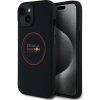 Red Bull PU Leather Red Ring MagSafe Zadný Kryt pre iPhone 15 Navy
