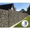 Gabionový plot 2D PRAKTIK, dĺžka 250cm výška 163 cm, na platničke HNEDÁ