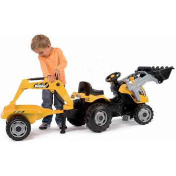 Smoby Traktor s bagrom a nakladačom Builder Max s vlekom na šliapanie
