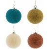 Vianočné bavlnené guličky sada 12 ks - Indian Sparkling