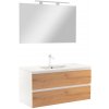 Vario Forte 100 kompletný kúpeľňový nábytok biely dub