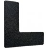 Podlahove značenie tvar L roh čierne 150mm x 150mm (sada 10 ks)