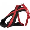 Nylonový postroj PREMIUM podšitý - červená S-M:hrudník:40-70cm/20mm
