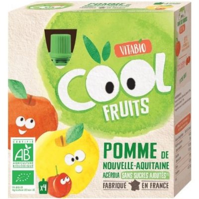 Vitabio ovocné BIO kapsičky Cool Fruits jablko a acerola 4 x 90 g