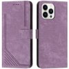 VSETKONAMOBIL 64749 STRIPE Peňaženkové puzdro s remienkom Apple iPhone 15 Pro Max fialové