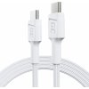 *Green Cell Bílý kabel USB-C typu C 1,2m Green Cell PowerStream, napájení 60 W, rychlé nabíjení 3.0 (Bílý kabel GC PowerStream USB-C - USB-C o délce 1,2 m s podporou rychlého nabíjení ve standardu Pow