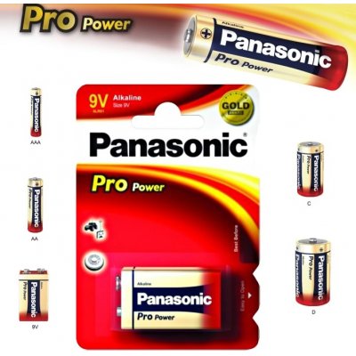 Alkalická batéria 9V Panasonic Pro Power 6LR61 09894 - PANASONIC Pro Power 6LF22PPG/1BP 9V 1ks