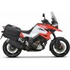Kompletná sada bočných čiernych hliníkových kufrov SHAD TERRA BLACK 47L/47L, vrátane montážnej sady SHAD SUZUKI DL 1000 V-Strom/ DL 1050 V-Strom