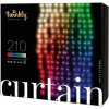 Twinkly Inteligentný vianočný LED blikajúci záves Special Edition / 210 LED / IP44 / 2,5x1,5 m / viacfarebný / teplá/studená biela