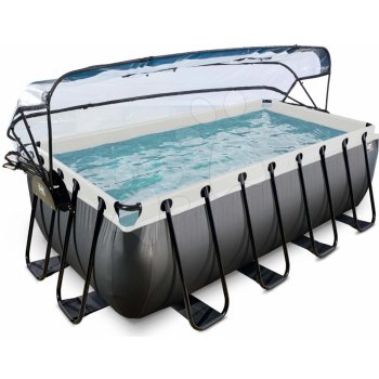 Exit Toys Black Leather pool Bazén s krytom pieskovou filtráciou a tepelným  čerpadlom 400x200x122 cm od 2 139 € - Heureka.sk