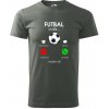 Futbal volá - Klasické pánske tričko vyššej gramáže - 3XL ( Tmavá bridlica (sivá so zeleným nádychom) )