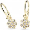 Cutie Jewellery Zlaté detské náušnice C2746-10-X-1 biela