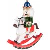 Clayre & Eef Vianočná dekorácia socha Luskáčik na hojdacom koni - 24*7*29 cm - Clayre & Eef