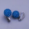 Klipsové náušnice z chirurgickej ocele so zirkónmi – modré
