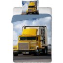 Jerry Fabrics Obliečky Kamion 2015 žltý bavlna 140x200 70x90