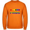 Pánska PRIDE Mikina - Dúhový dizajn - Pride - Orange Crush - M - Pánske