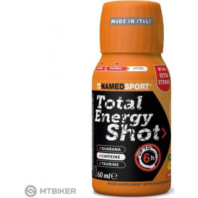 Namedsport nápoj Total Energy Shot pomaranč s vysokým obsahom kofeinu 60ml