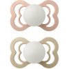 BIBS Supreme cumlíky ortodontické z prírodného kaučuku 2 ks, veľkosť 2, Blush nočný/Vanilla nočný