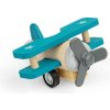 Bigjigs Toys naťahovacie lietadlo Dvojplošník modrý