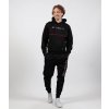 TUTA ITALIA 106 UOMO CON CAPP. BICOLORE IN FELPA NERO/NERO Tg. M