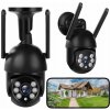VONKAJŠIA WIFI KAMERA TUYA SMART 8MP ZOOM DETEKCIA 4K ČIERNA APLIKÁCIA UHD