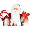 Dekorácia MagicHome Vianoce, Santa, s darčekom, červený, 45 cm