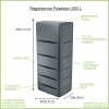 Prosperplast TOWER tmavosivý 260l RWK260-431UG