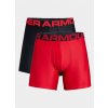 Boxerky Under Armour Tech 6in 2 Pack - red/black