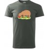 Kapybara a melón - Klasické pánske tričko vyššej gramáže - 4XL ( Tmavá bridlica (sivá so zeleným nádychom) )