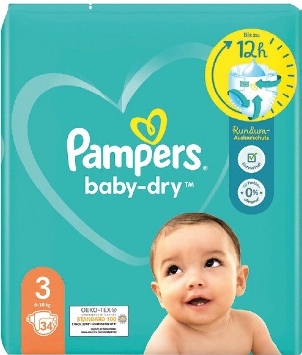 Pampers Baby Dry 3 34 ks