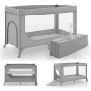 Kinderkraft Cestovná postieľka Leody Grey
