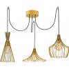 Asir Luster na lanku MEZOPOTAMYA 3xE27/40W/230V pavúk zlatá AS1751 + záruka 3 roky zadarmo + záruka 3 roky zadarmo