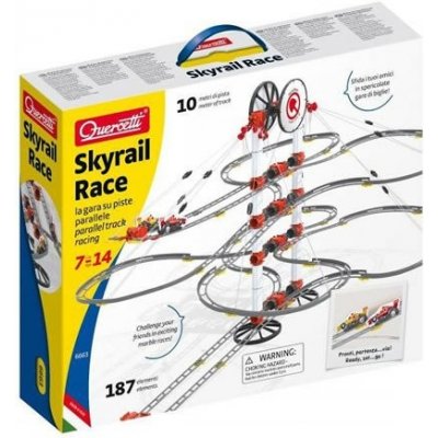 Quercetti Skyrail Race parallel track racing – Dvojitá závěsná kuličková dráha