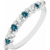 Eppi Eternity prsteň s modrými a bielymi diamantmi Zinnia R34702