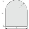 Sklo pod kachle Haas & Sohn C 100x100 cm