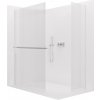 CERANO - Sprchová zástena Walk-in Crystal TL/P - 8 mm - bezvzperový systém + polička/držiak na uteráky - chróm, ryhované sklo - 70x50x200 cm