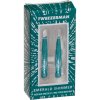 Tweezerman Micro Mini Brow Set, sada mini pinziet v smaragdovom odtieni