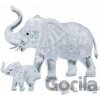 HCM Kinzel 3D Crystal puzzle Slon s mláďaťom 46 ks