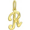 SILVEGO Zlatý prívesok písmeno R BG10289R
