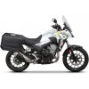 Kompletná sada bočných čiernych hliníkových kufrov SHAD TERRA BLACK 36L/36L, vrátane montážnej sady SHAD HONDA CB 500 X