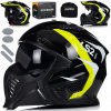Otvorená motocyklová prilba LS2 OF606 DRIFTER TRIALITY H-V YELLOW M