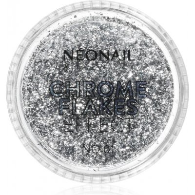 NEONAIL Effect Chrome Flakes trblietavý prášok na nechty odtieň No. 1 0,5 g