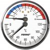 FERRO Termomanometer 63mm 0-6 bar/120°C, axiálny, TM63A
