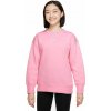 Dievčenská mikina bez kapucne Nike Sportswear Club Fleece Ružová